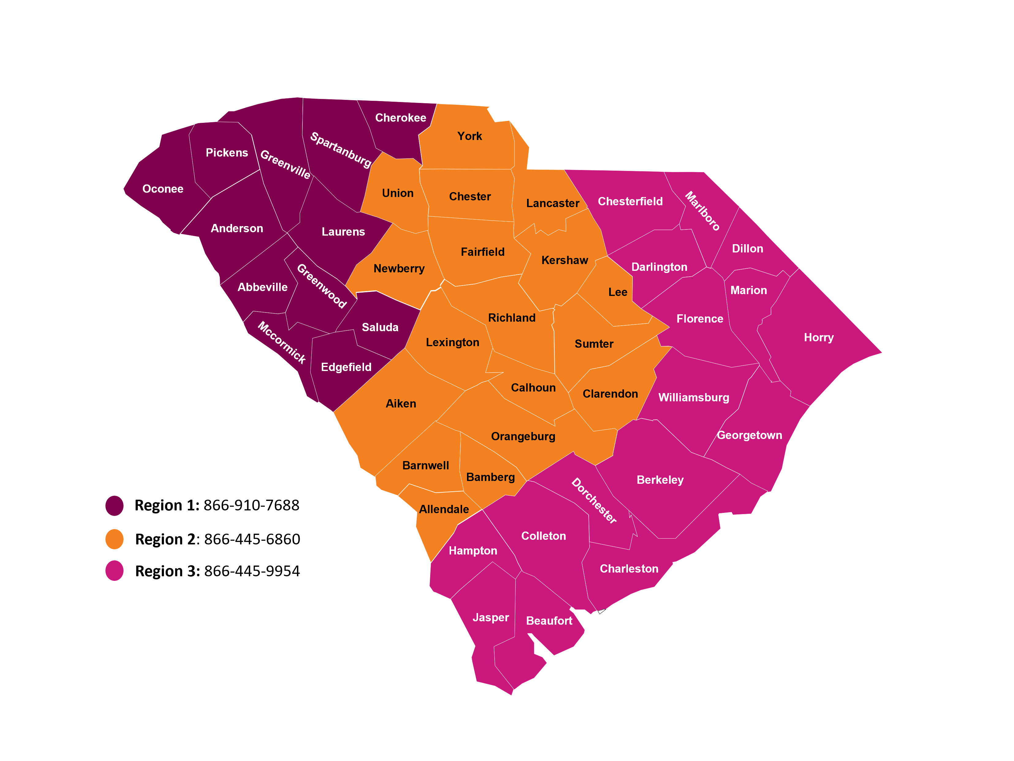 2026 ATC South Carolina Regions Map